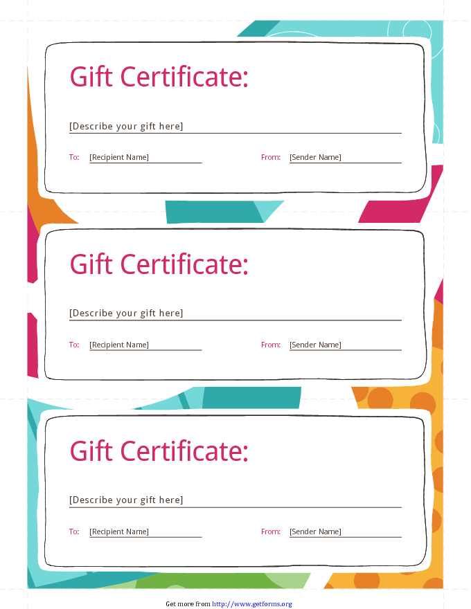 Gift Certificate Template 1