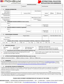 International Education Application Admission form