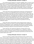 Teaching Philosophy Example 2 form