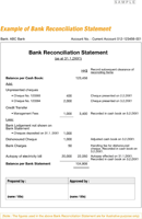 Example of Bank Reconciliation Statement form