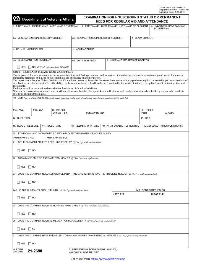 Va Form 21-2680