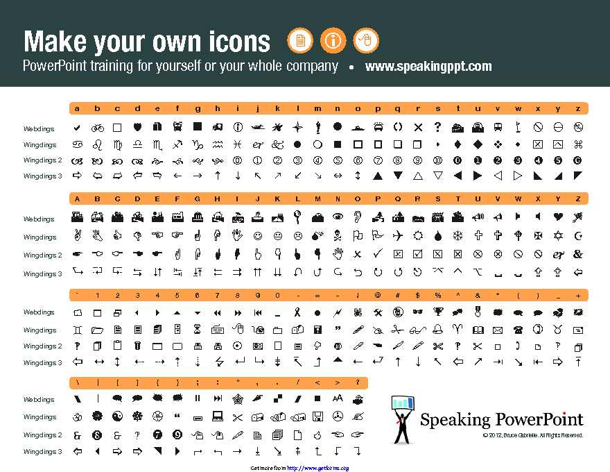 Wingdings Webdings Character Map