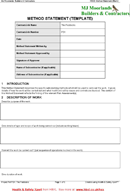 Method Statement Template 2 form