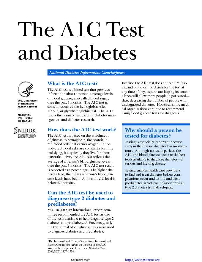 The A1C Test And Diabetes