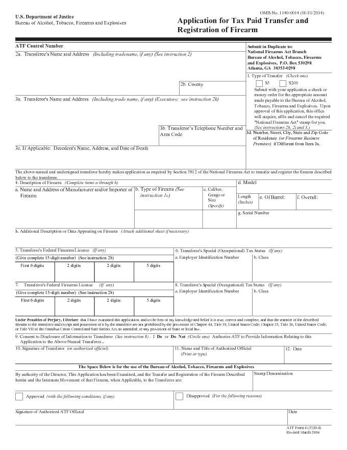 ATF Form 4