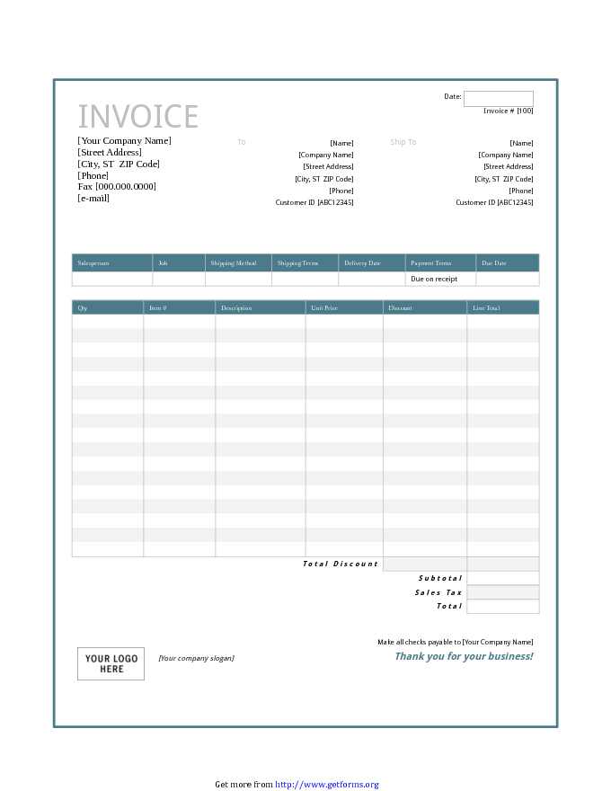 General Invoice Template 2