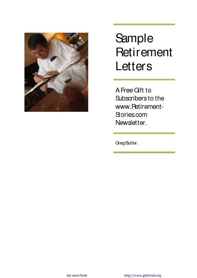 Sample Retirement Letters
