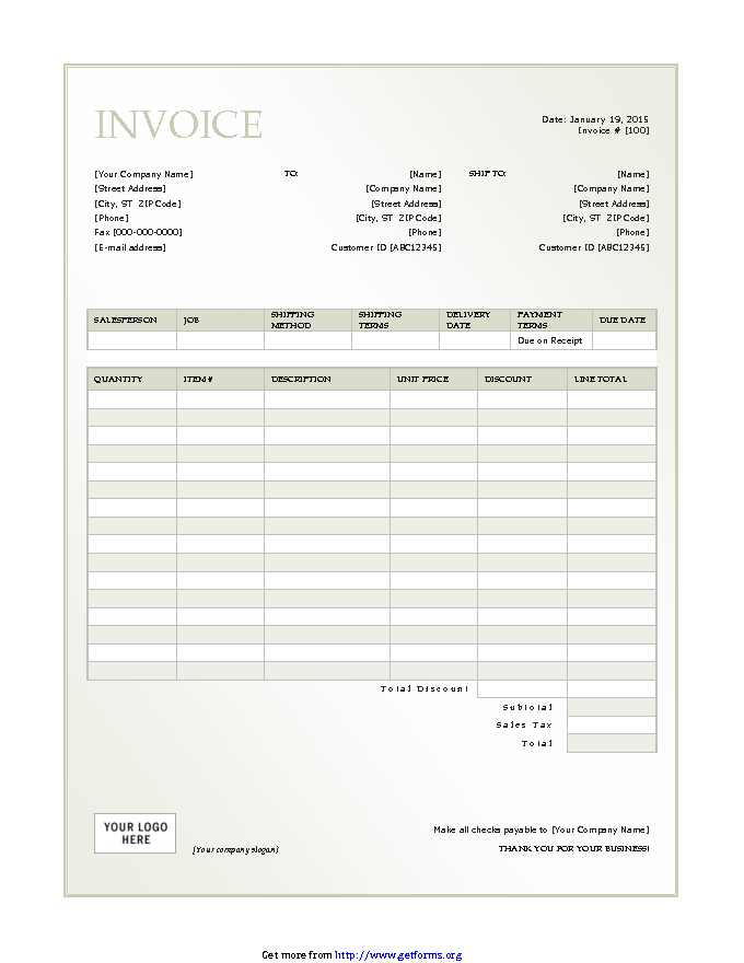 General Invoice Template 3