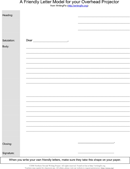 Friendly Letter Template 1 form