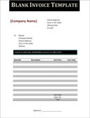 Blank Invoice Template 3 form