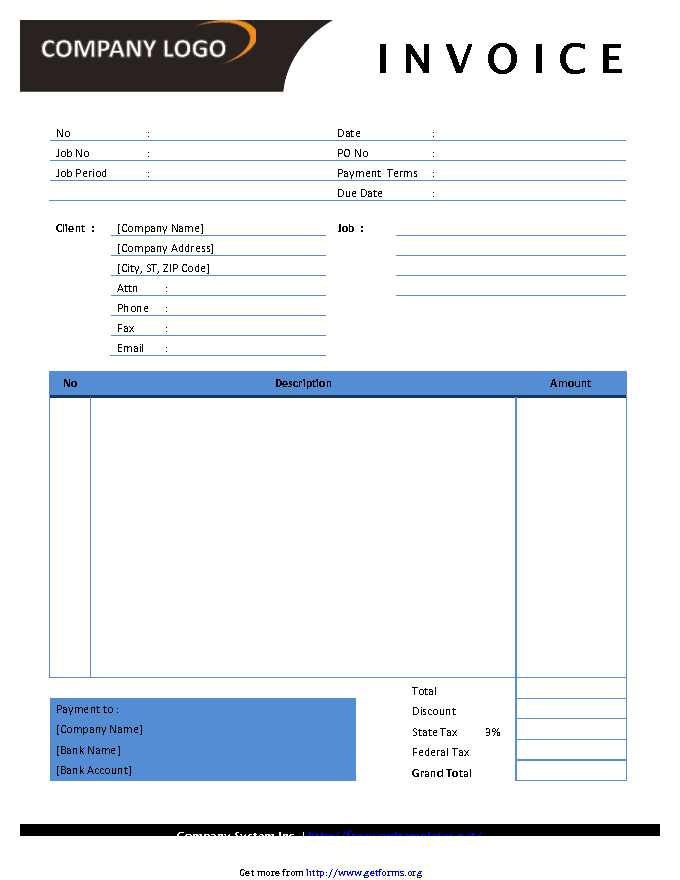 Graphic Design Invoice Template