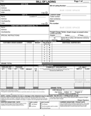 Bill of Lading Form 1 form