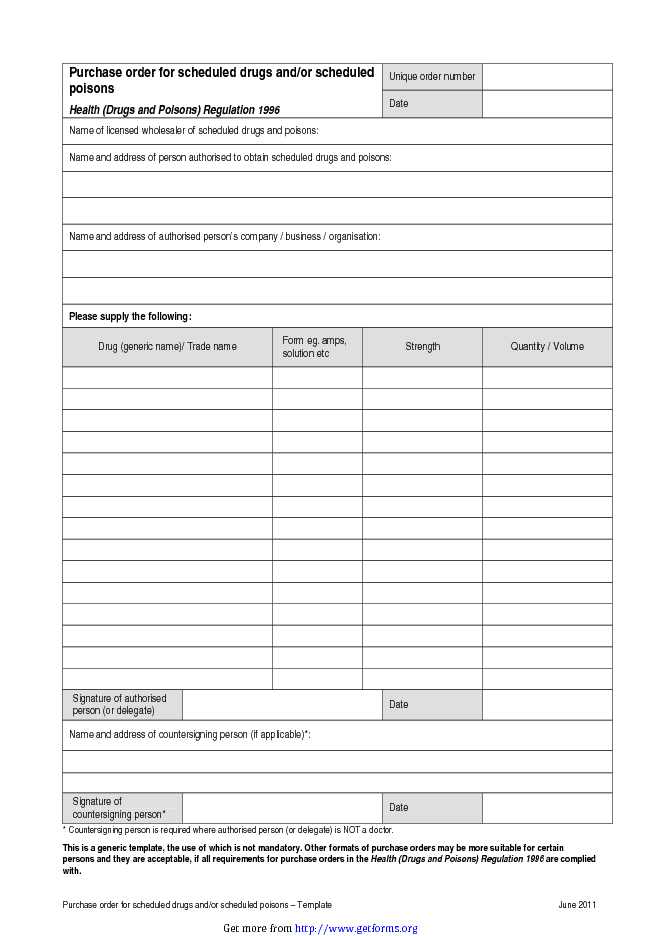 Purchase Order Form