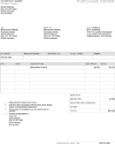 Purchase Order Format form