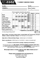 T-Shirt Order Form 2 form