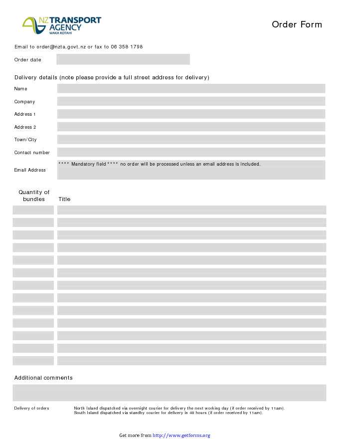 Order Form 1