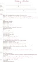 Traditional Wedding Day Timeline form