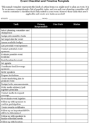 Event Checklist and Timeline Template form