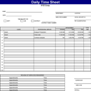 Daily Time Sheet form