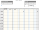 Monthly Timesheet Template and Mileage form