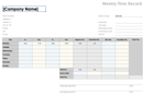 Weekly Time Sheet (8 1/2 X 11, Landscape) form