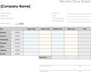 Weekly Time Sheet By Client And Project form