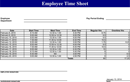 Employee Time Sheet form