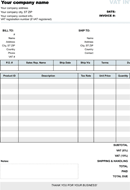 VAT Invoice Template 1 form