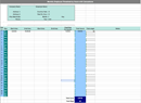 Monthly Employee Timesheet by Hours With Calculations form