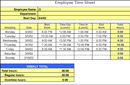 Timesheet Calculator Spreadsheet form