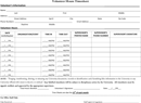 Volunteer Hours Timesheet form