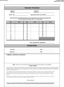 Volunteer Timesheet Template form