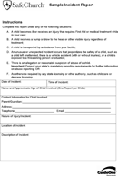 Incident Report Sample form