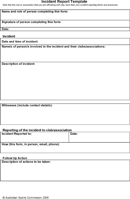 Incident Report Template 1 form