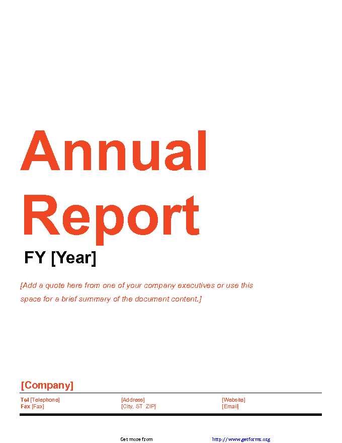 Annual Report Template 2