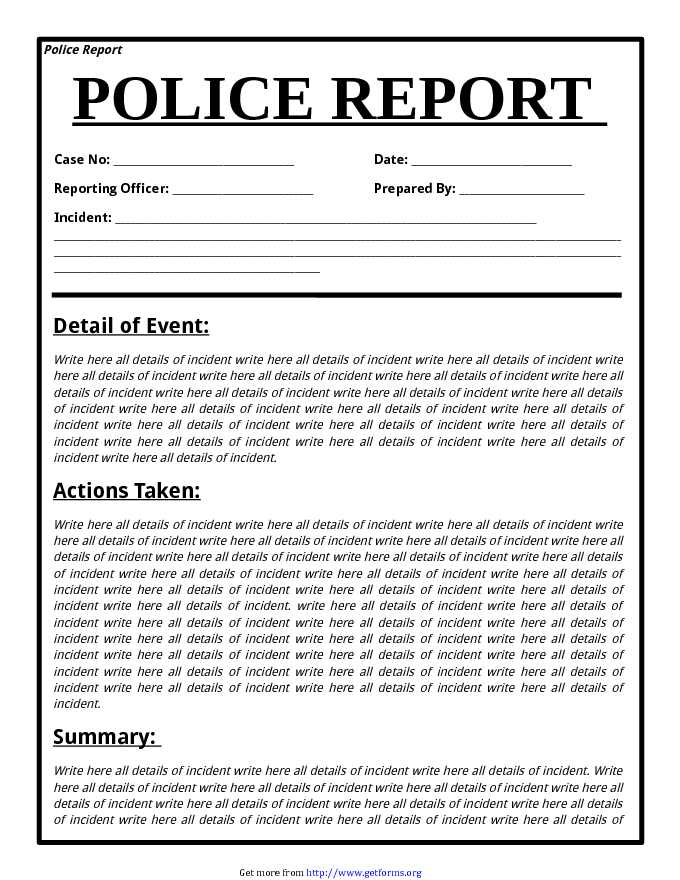 Police Report