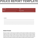Police Report Template form