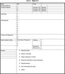 Call Report form