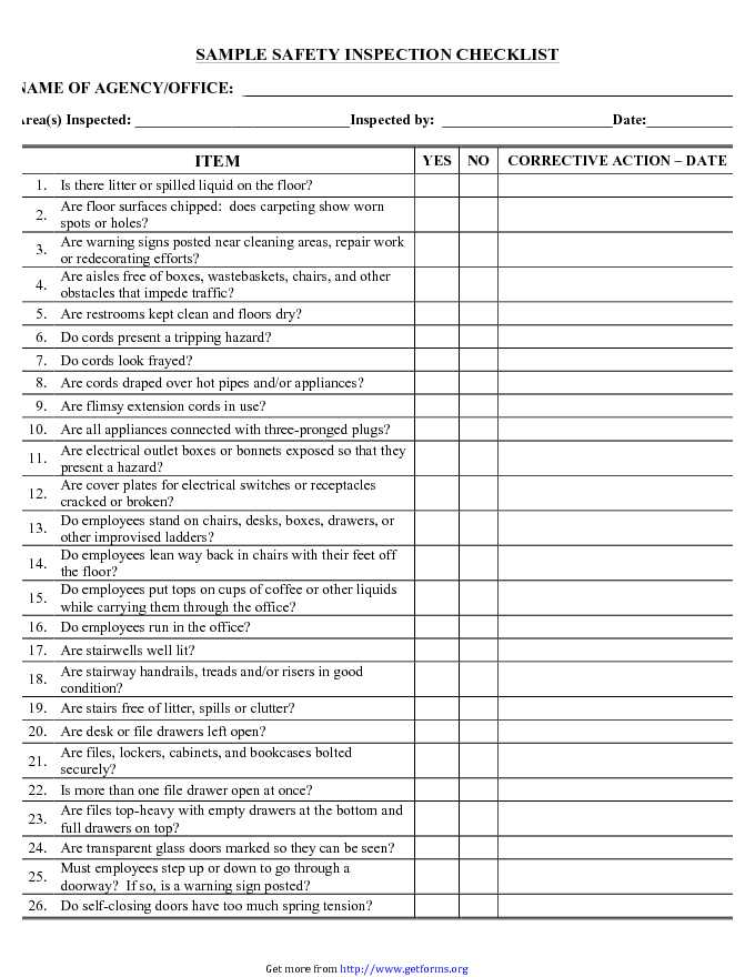 House Inspection Checklist
