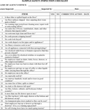 House Inspection Checklist form