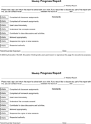 Weekly Progress Report Template 1 form