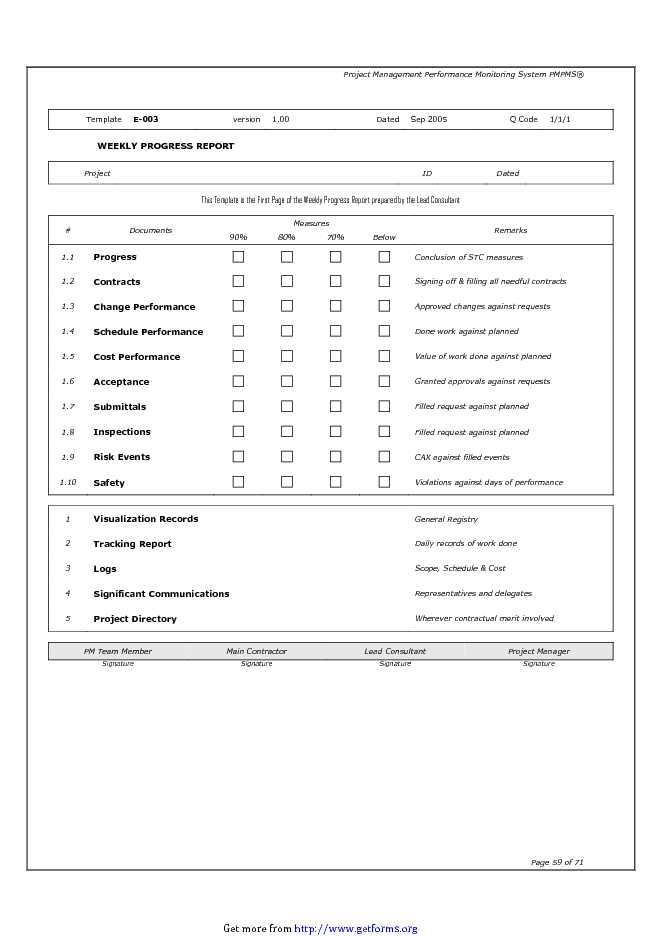 Weekly Progress Report Template 2