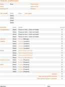 Expense Report Form form