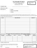 Standard Invoice for Hardin County Board of Education form