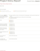 Project Status Report Template 2 form