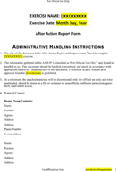 After Action Report Template 1 form
