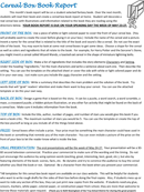 Cereal Box Book Report Template 3 form