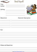 Book Report Template 2 form