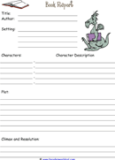 Book Report Template 3 form