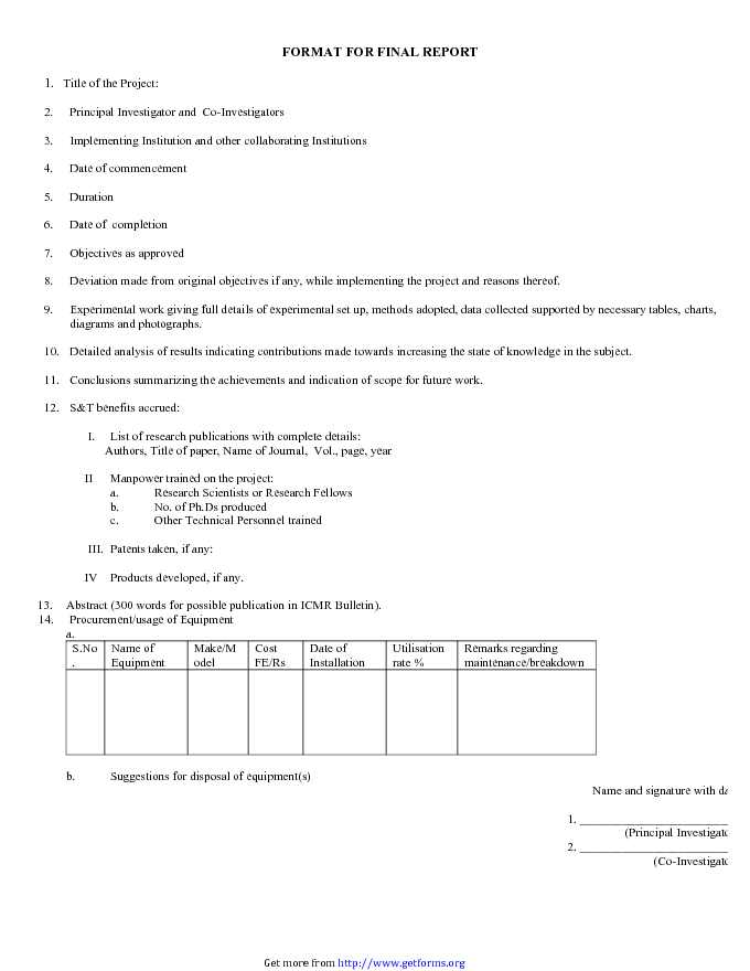 Format of Report Writing